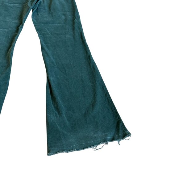Free People We The Free Jayde Green Corduroy Pants Flare Leg High Waist Size 31 - Picture 11 of 13